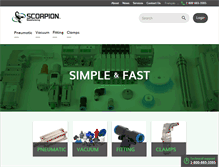 Tablet Screenshot of manufacturescorpion.com